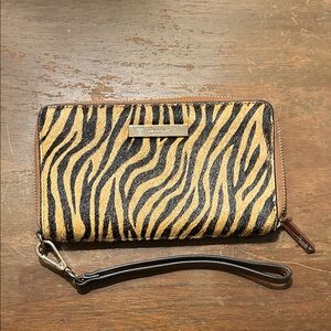 Dune London Calf Hair Stripe Wallet/Wristlet